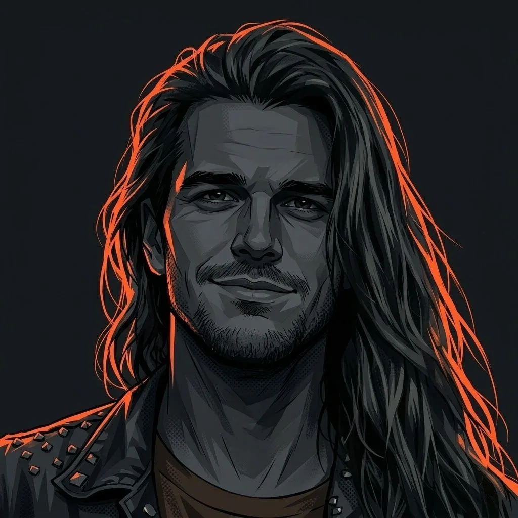 Brad, lead guitar for Plastik Throne